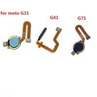 10PCS สําหรับ Motorola Moto G31 G71 G60S เซ็นเซอร์ลายนิ้วมือ Touch ID ปุ่มโฮมคีย์ Flex Cable