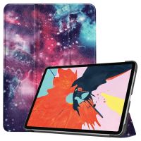 เคสหนังฝาพับแบบแนวนอนวาดภาพสีสำหรับ iPad Air 2022 / 2020 10.9พร้อมฟังก์ชันสามแท่นวางพับได้ &amp; Sleep/ Wake-Up (Galaxy)