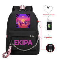 Ekipa HOT COOL Print Women Backpack Mochila for Girl Travel School Bag Rucksack Usb Charging Ekipa Shoulder Bag