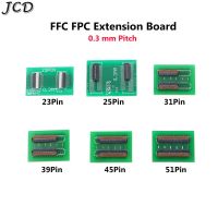 JCD 1PCS FPC FFC Flexible Flat Cable Extension Board FPC Adapter 0.3 mm Pitch 25 31 39 45 51 PIN Connector 0.3mm