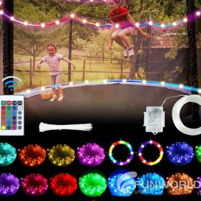 FUNWORLD Trampoline Lights - Color Jump Sensor - Color Changing LED Light Trampoline Accessories