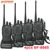 4ชิ้นเซ็ต Original Baofeng BF888S BF-888s 5W 16CH UHF 400-470MHz BF 888S Two-Way วิทยุ Transceiver