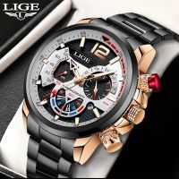 ZZOOI LIGE New Chronograph Men Watch For Men Sport Casual Stainless Steel Luminous Wrist Watches for Male Creative Design Quartz Clock