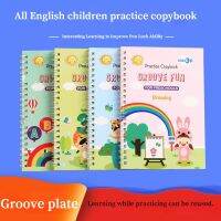 【cw】 Books Children 3d Practice Copybook Writing Lettering Calligraphy Set Reusable Groove Book !