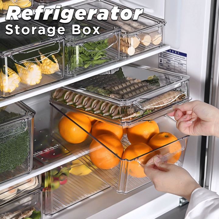 Refrigerator Storage Box Rectangular Fruit and Vegetable Preservation