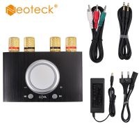 Neoteck เครื่องขยายเสียงในรถยนต์รองรับบลูทูธขนาดเล็ก5.0เครื่องขยายเสียงดิจิตอลตัวรับสัญญาณระบบเสียงแบบไร้สายสเตอริโอไฮไฟเพาเวอร์แอมป์50W + 50W