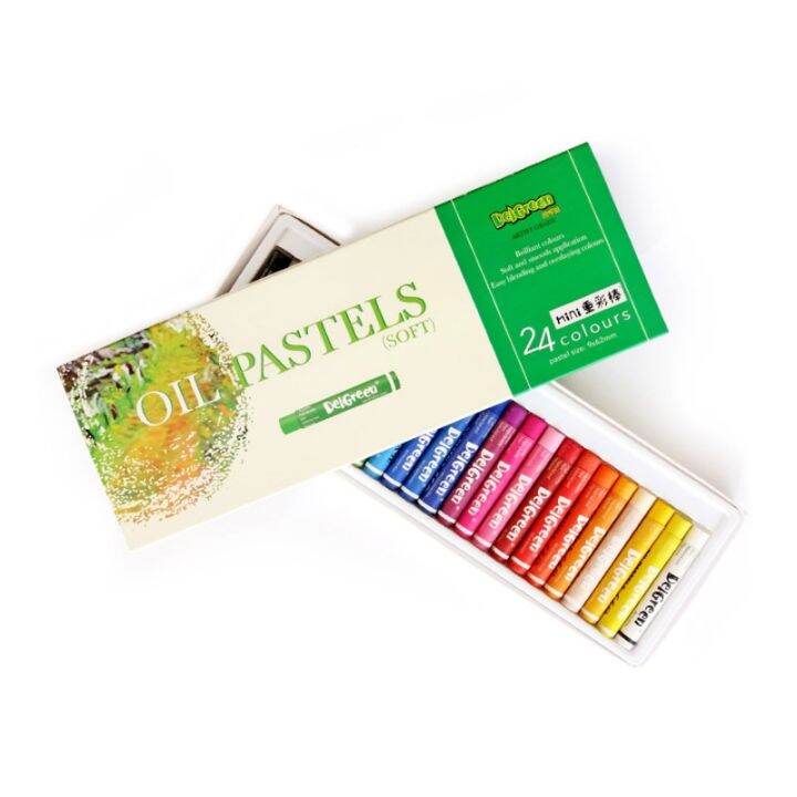 delgreen-24-colors-heavy-color-oil-pastels-mini-set-children-oil-painting-stick-colorful-bright-soft-crayon-school-art-supplies