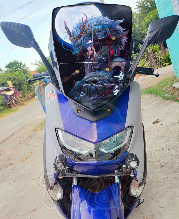 Nmax Visor sticker (v2) decals with free 2 stickers Lazada PH