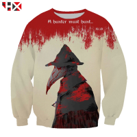 ☂✖HX 3D Print 2023 Newest Bloodborne Hunter Game Long Sleeve Tee{plenty}