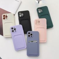 【Great. Cell phone case】 LVOEST กรณีโทรศัพท์สำหรับ Iphone 11 12 13 Pro Max XR X Xs Max 7 8บวก Se 2020 12มินิ14 Pro ซิลิโคนอ่อนนุ่มกระเป๋าสตางค์ผู้ถือบัตรปก