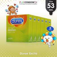 ถุงยางอนามัย 53 ดูเร็กซ์ เอ็กไซต้า ถุงยาง Durex Excita ผิวไม่เรียบ หนา 0.06 มม. (6 กล่อง)