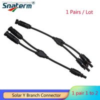 ™✱✶ 1 par x conector solar y t ramo m/m/f e f/f/m y 2 tipo macho 1 fêmea e 2 fêmea 1 macho painel solar cabo ramo conector