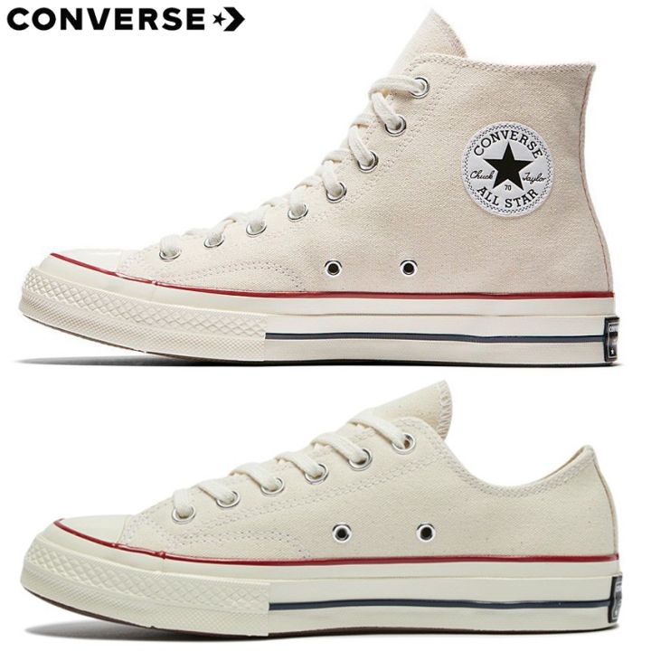 READY STOCK】Converse 1970s beige high-top classic canvas shoes Samsung  standard couple casual sports shoes 162053C 