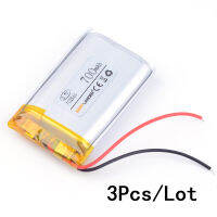 3ชิ้นล็อต3.7V 700MAh 702540แบตเตอรี่ Li-Ion แบบชาร์จไฟได้สำหรับชุดหูฟังบลูทูธ MP3 MP4ลำโพงเมาส์เครื่องบันทึก072540