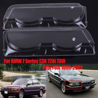 ไฟหน้าฝาปิดเลนส์ใสด้านหน้าซ้ายขวาตัวครอบไฟหน้าใสสำหรับ BMW E38 728I 730I 735I 740I 1999 2000ฝาครอบไฟหน้า2001