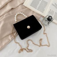 ❇ Pearl bag womens retro chain messenger 2020 style simple and versatile portable small square