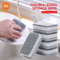 (Daily repurchase rag)คีมทำความสะอาดสองด้านแบบ Xiaomi ใช้ในบ้านแผ่นขัดถูล้างจานผ้าเช็ดห้องครัวผ้าคุณสมบัติดุจฟองน้ำ Pembersih Piring ที่แขวนผ้าขนหนู