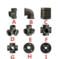 Antique Style Auto Color Malleable Iron Pipe Fittings  Cast Iron Connectors Threaded Pipe 1/2 Inch 3/4 Inch 1 Inch Pipe Fittings Accessories