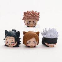 Hi Toy Jujutsu Kaisen นอนแมวโกโจยูจิโนบุรุรูปของเล่นพีวีซี4ชิ้น/เซ็ตน่ารักตุ๊กตาแต่งลายโมเดลขนาดเล็ก