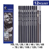 ปากกา12ชิ้น/ล็อตชุดดินสอกราไฟท์6H-14B ชุดดินสอสเก็ตช์ภาพมืออาชีพดินสอเครื่องเขียนอุปกรณ์สำหรับโรงเรียนศิลปะ