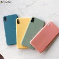 สำหรับ OPPO F9 F7 F3 F1 Plus สี Candy สีสัน Plain Matte เรียบง่ายน่ารักสีทึบซิลิโคนนุ่ม TPU ฝาครอบกรณี