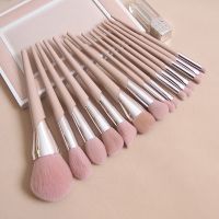 【CW】✚✲☽  Fashion Brushes Pink Blusher Highlighter Eyeshadow Blending Eyebrow Makeup