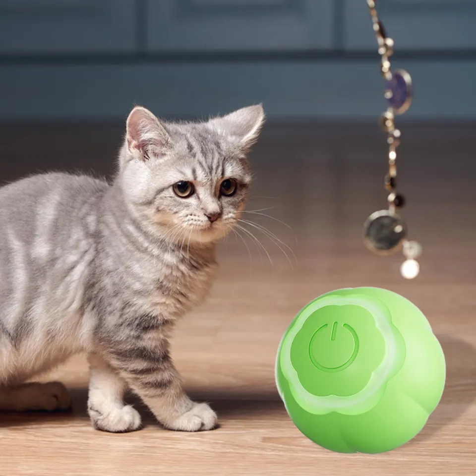 Pet Intelligent Rolling Ball For Cats, Bite Resistant/relieves Boredom  Interactive Toy Ball