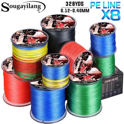 Sougayilang เอ็นตกปลาถัก X8 PE แบบญี่ปุ่น,สาย PE ยาว100/300เส้นใยอเนกประสงค์22 88LB สำหรับอุปกรณ์หอกปลาคาร์พเบส