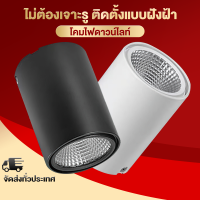 โคมไฟดาวน์ไลท์ ติดฝ้าเพดาน โคมไฟเพดาน Lamptan ดาวน์ไลท์ติดลอย 4นิ้ว 5นิ้ว 6 นิ้ว หน้ากลม สีขาว เเละสีดำ