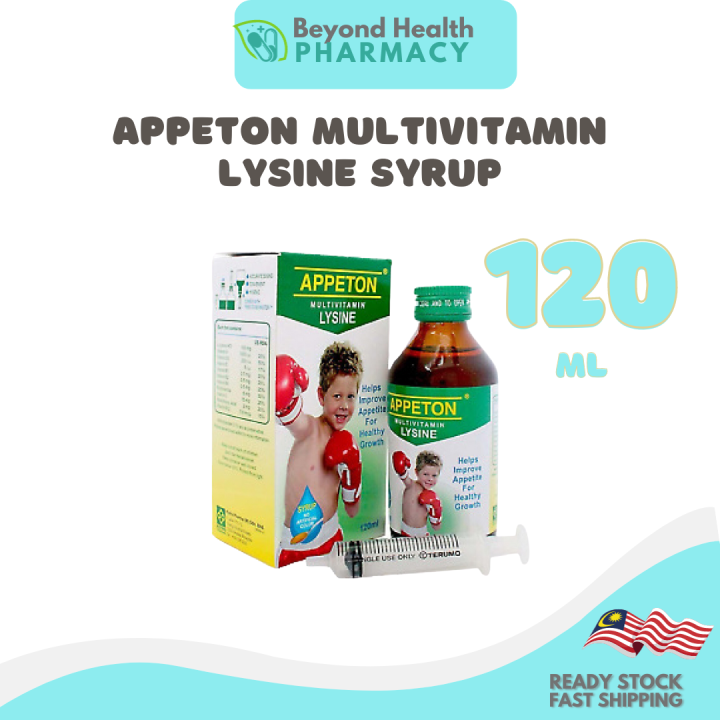 APPETON MULTIVITAMIN LYSINE SYRUP 120ML Lazada