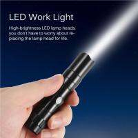 LED Mini Waterproof Flashlight Aluminum Alloy Battery Powered Penlight Torch Working Lamp Travel Emergency Emergency Adhesives  Tape