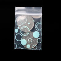 Printed Miniature round Blue Zip Lock Grip Plastic Packag Bag Food Candy Jewelry Reclosable Thick PE Self Sealing Small Package