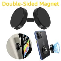 Mini Car Magnetic Phone Holder Stand Double Sided Magnet 720° Rotation Mobile Phone Mount for Gym Kitchen Adsorb Metal Surface Car Mounts