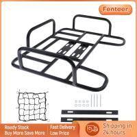 Fenteer แร็คสายรัดของรถมอเตอร์ไซค์ชั้นวางด้านหลังจักรยานตะกร้าหลังจักรยานสำหรับอุปกรณ์เสริมจักรยานเสือภูเขา