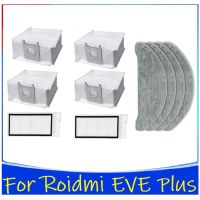 10Pcs Replacement Spare Parts for Roidmi Eve Plus Robot Vacuum Cleaner Washable HEPA Filter Dust Bag Mop Cloth