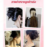 Gorich คลิปผมสวยสไตล์หรูหราด้วยเส้นไหมเงาสีเงินและโบว์ทรงผีเสื้อ