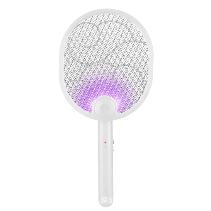 Handheld Electric Mosquito Swatter 2in1 Folding Mosquito Killing Lamp High Voltage Mosquito