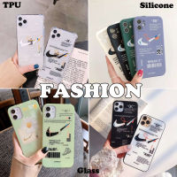 Fashion AJ Nike IPhone Case 3 Kinds of Material TPU Soft Silicone Glass Optional Cover Case for IPhone 6 6s 7 8 Plus Casing X Xr Xs Max Phone Case IPh