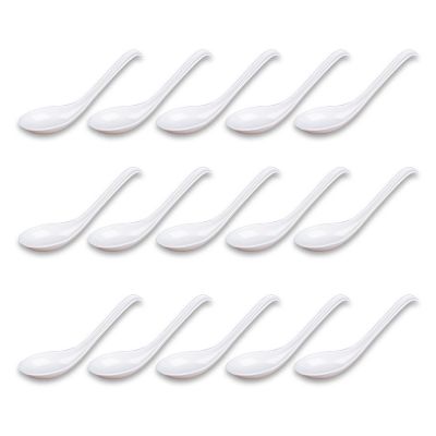 Soup Spoons,60Pcs Japanese Style Spoons Creative Rice Spoons Chinese Asian Soup Spoons with Long Handle for Restaurants