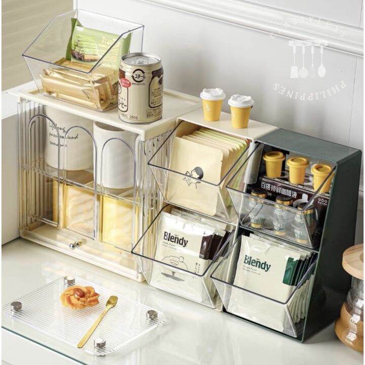 Tea Bag Display Rack Capsule coffee bar storage box Office Desktop