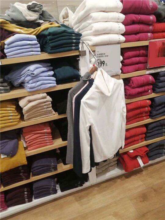 uniqlo-เสื้อยืดเสื้อยาวปิดถึงก้นแขนยาวสองเสื้อสวมศีรษะมีปกผ้าฟลีซสำหรับผู้หญิงห้องลองเสื้อ2020ฤดูใบไม้ร่วงและฤดูหนาว-jl428327