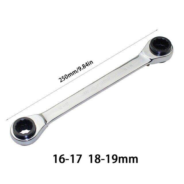 824mm Gear Ratchet Wrench Keys Geared Spanner Double Head Torque Multi