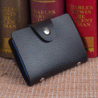 【CW】Multi-pockets PU Leather Card Holder With Button Women men Credit ID Card Organizer Business Card Holder 24 slots Cardholder