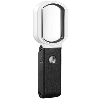 Magnifying Glass with Light, 25X 10X Rechargeable Handheld and Standing Magnifier for Reading, Inspection, Jewelry