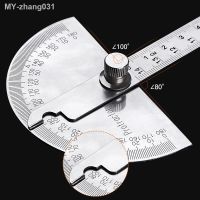 180 Degree Protractor Stainless Steel Angle Gauge Adjustable Multifunction Semicircle Ruler Mathematics Measuring tool