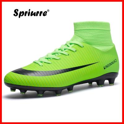 spriurre รองเท้าฟุตบอล(FG ขนาด 35-45) รองเท้าฟุตบอลชาย Professional รองเท้าส้นสููงที่ถูกที่สุดรองเท้าฟุตบอล - สีขาว/สีดำ/สีเขียว/สีส้มรองเท้าฟุตบอล-รองเท้าฟุตซอล-รองเท้าสตั๊ด-ที่นอนเป่าลม-รองเท้าสตั๊ด-CR7