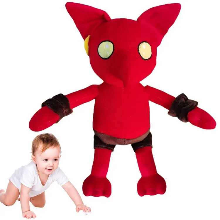 Doors Roblox Plush Doll Wearing Earrings Red Monster El Goblino Escape Door  Plush Toy