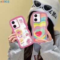 เคสสำหรับ VIVO Y53 Y27 4G Y02 Y16 Y36 V25E V27E Y22S Y35 Y01 Y21T Y21S Y91C Y15 Y50 Y12 Y33S Y17 Y11 Y12S Y12A Y15A Y19 Loopy และมีสีสันสดใสความรักขอบโค้ง TPU เคสโทรศัพท์กันกระแทก