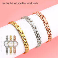 6 8 10 12 14มม. สายนาฬิกาสแตนเลส Silver en Rose สร้อยข้อมือสำหรับขนาด Dial Lady S แฟชั่นนาฬิกา Chain