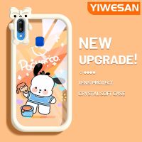 YIWESAN เคสสำหรับ VIVO Y91 Y91i,เคส Y95การ์ตูนน่ารักลาย Pochacco เคสรูปโบว์เล็กๆน้อยๆมอนสเตอร์เคสนิ่มทนต่อการขีดข่วนเคสโทรศัพท์โปร่งใสฝาครอบป้องกันเลนส์กล้องถ่ายรูปซิลิกาเจล TPU